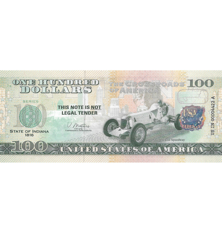 Estados Unidos de América 100 Dolares Estado de Indiana